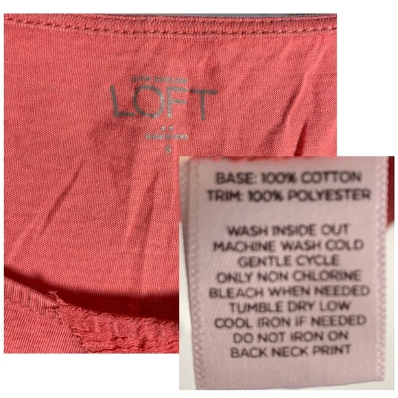 Ann Taylor LOFT Diagonal Raw Edge Ruffle Trim Tank Top - Picture 8 of 8